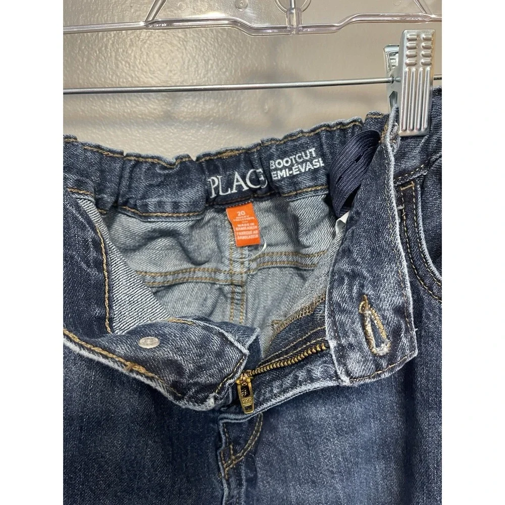 Children's Place Lot Of 2 Boot Cut Jeans Boys Husky Size 20 Adj Waist 26